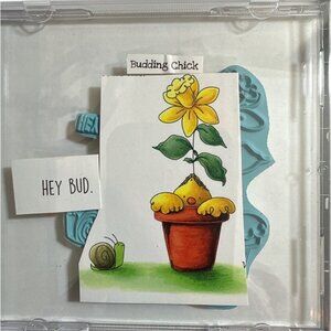 Stampingbella Budding Chick Rubber Stamp Set